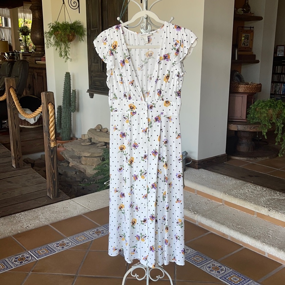 Forever 21 Contemporary Floral Midi Dress